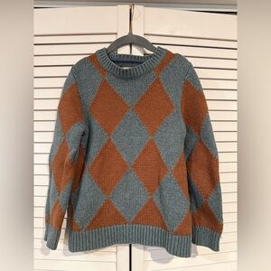 Mini Boden Blue and Brown Knit Sweater